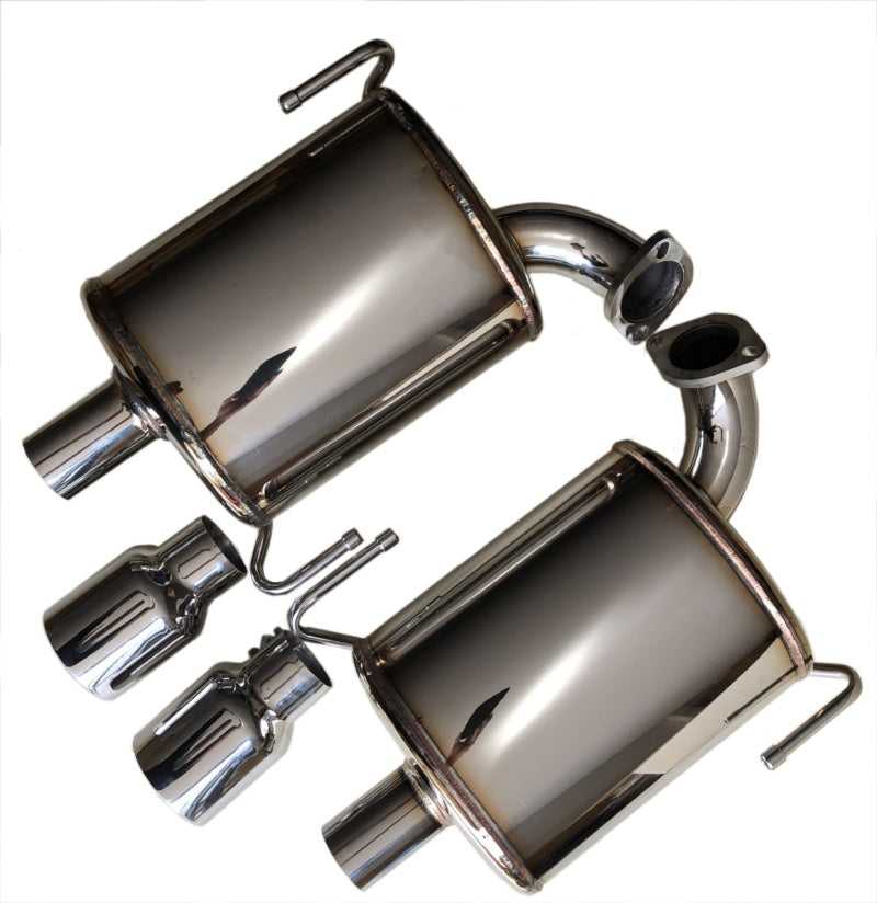 AVO, AVO 05-09 Subaru Legacy GT/Legacy Spec B 2.5L SS Mufflers Dual (Set of 2) w/4in Adj Exhaust Tip