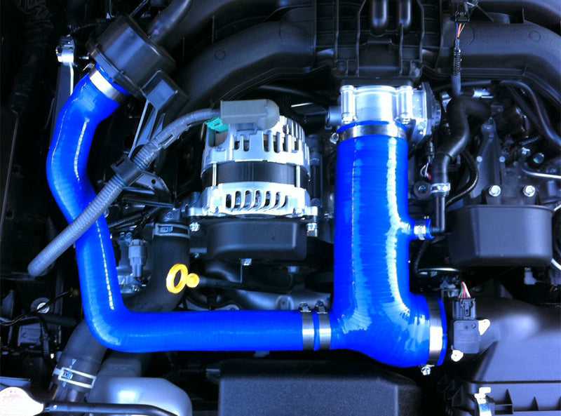 AVO, AVO 12-15 Subaru BRZ Wire Reinforced Silicone Air Intake Hose - Blue