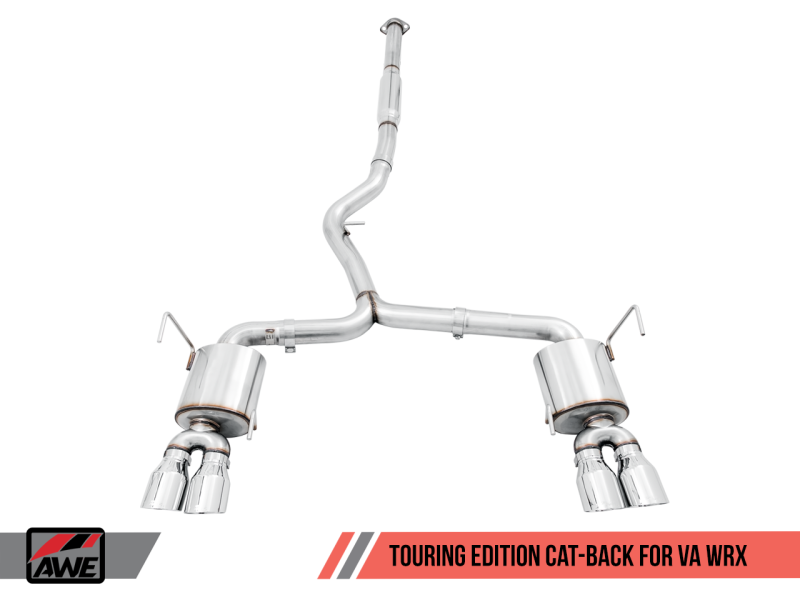 AWE Tuning, AWE Tuning 2015+ Subaru WRX VA Sedan Touring Edition Exhaust - Chrome Silver Tips (102mm)