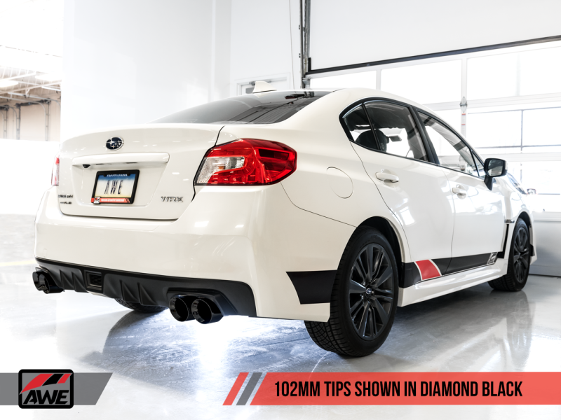 AWE Tuning, AWE Tuning 2015+ Subaru WRX VA Sedan Touring Edition Exhaust - Diamond Black Tips (102mm)