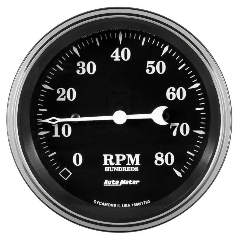 AutoMeter, Auto Meter Gauge Tachometer 3 3/8in 8k RPM In-Dash Old Tyme Black