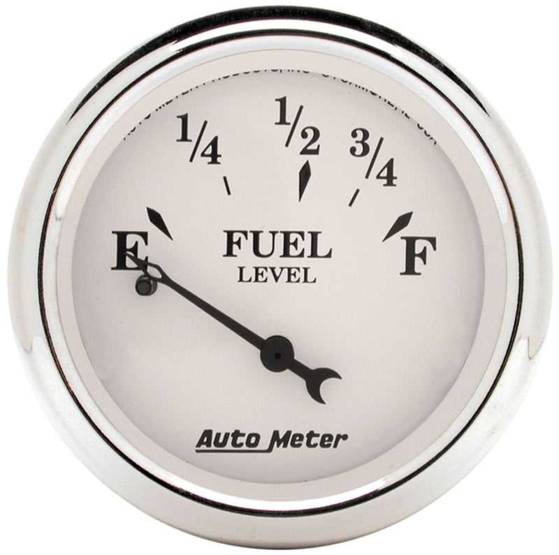 AutoMeter, Auto Meter Old Tyme White 2-1/16in 0-30 OHM Electric Fuel Level Gauge