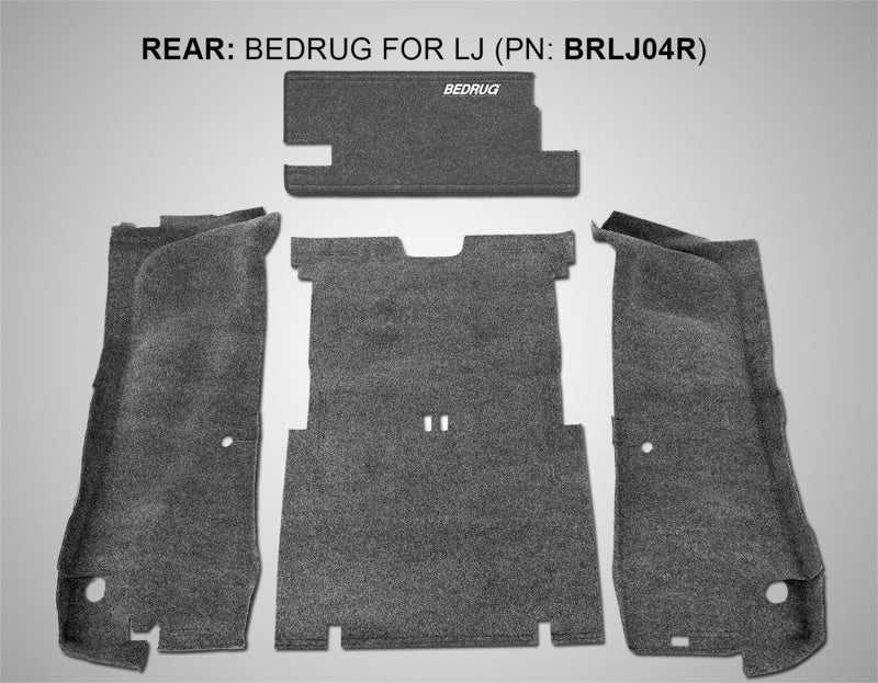 BedRug, BedRug 03-06 Jeep LJ Unlimited Rear 4pc Cargo Kit (Incl Tailgate & Tub Liner)