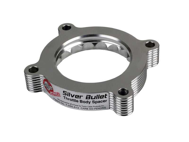 aFe, aFe 11-14 Ford Mustang/ 11-14 Ford F-150 V6 3.7L Silver Bullet Throttle Body Spacer - Silver