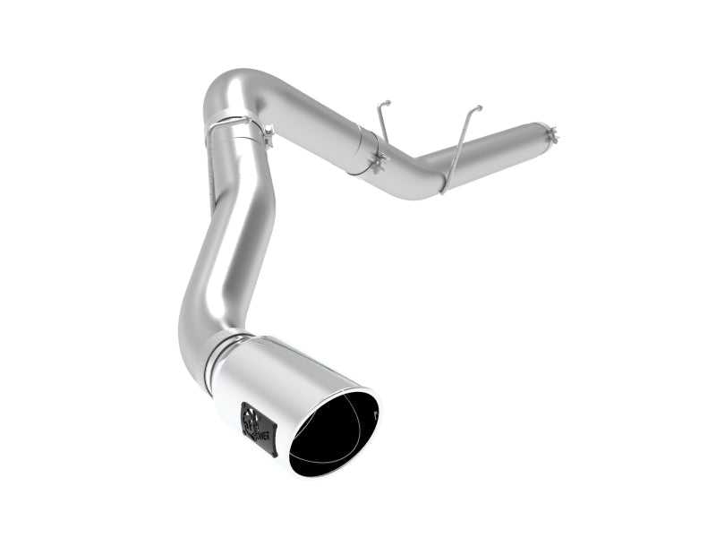 aFe, aFe ATLAS 5in Alum Steel DPF-Back Exhaust System w/Polished Tip 19-20 Ram Diesel Trucks L6-6.7L (td)