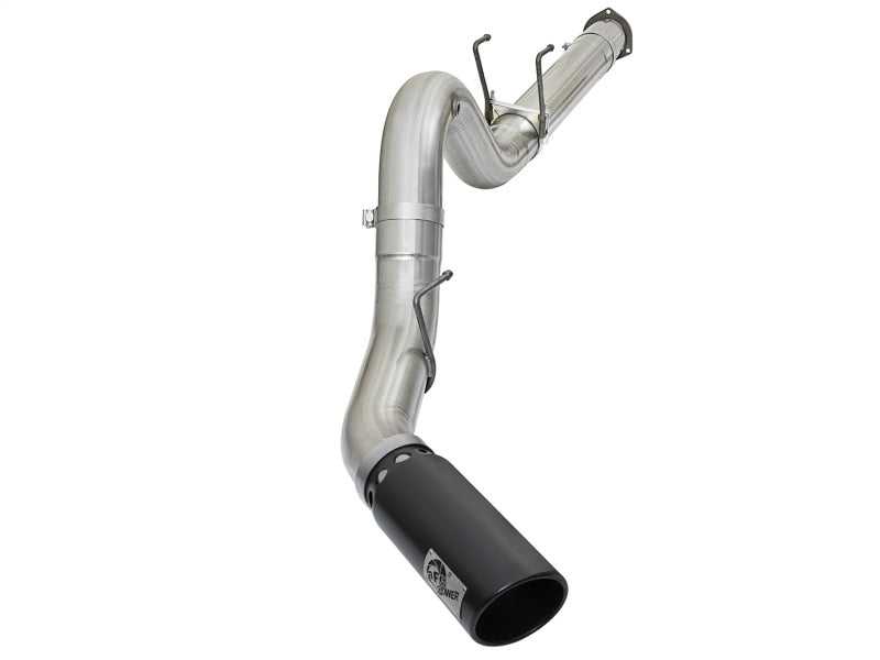 aFe, aFe ATLAS 5in DPF-Back Alum Steel Exhaust System w/Black Tip 2017 Ford Diesel Trucks V8-6.7L (td)