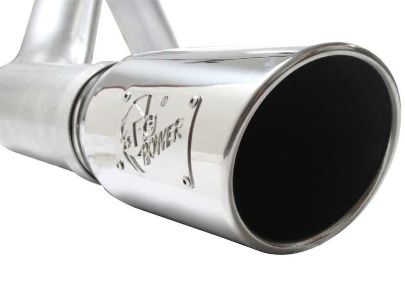 aFe, aFe Atlas Exhaust 4in Aluminized Cat-Back w/ 304 SS Polished Tip 11-13 Ford F-150 EcoBoost V6 3.5L