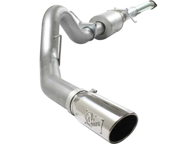 aFe, aFe Atlas Exhaust 4in Aluminized Cat-Back w/ 304 SS Polished Tip 11-13 Ford F-150 EcoBoost V6 3.5L